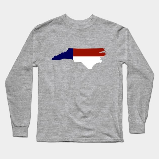 NC State Flag Long Sleeve T-Shirt by ilrokery